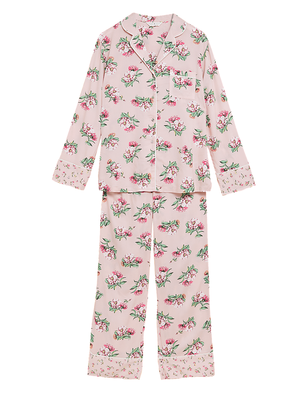 Woven Viscose Floral Revere Pyjama Set