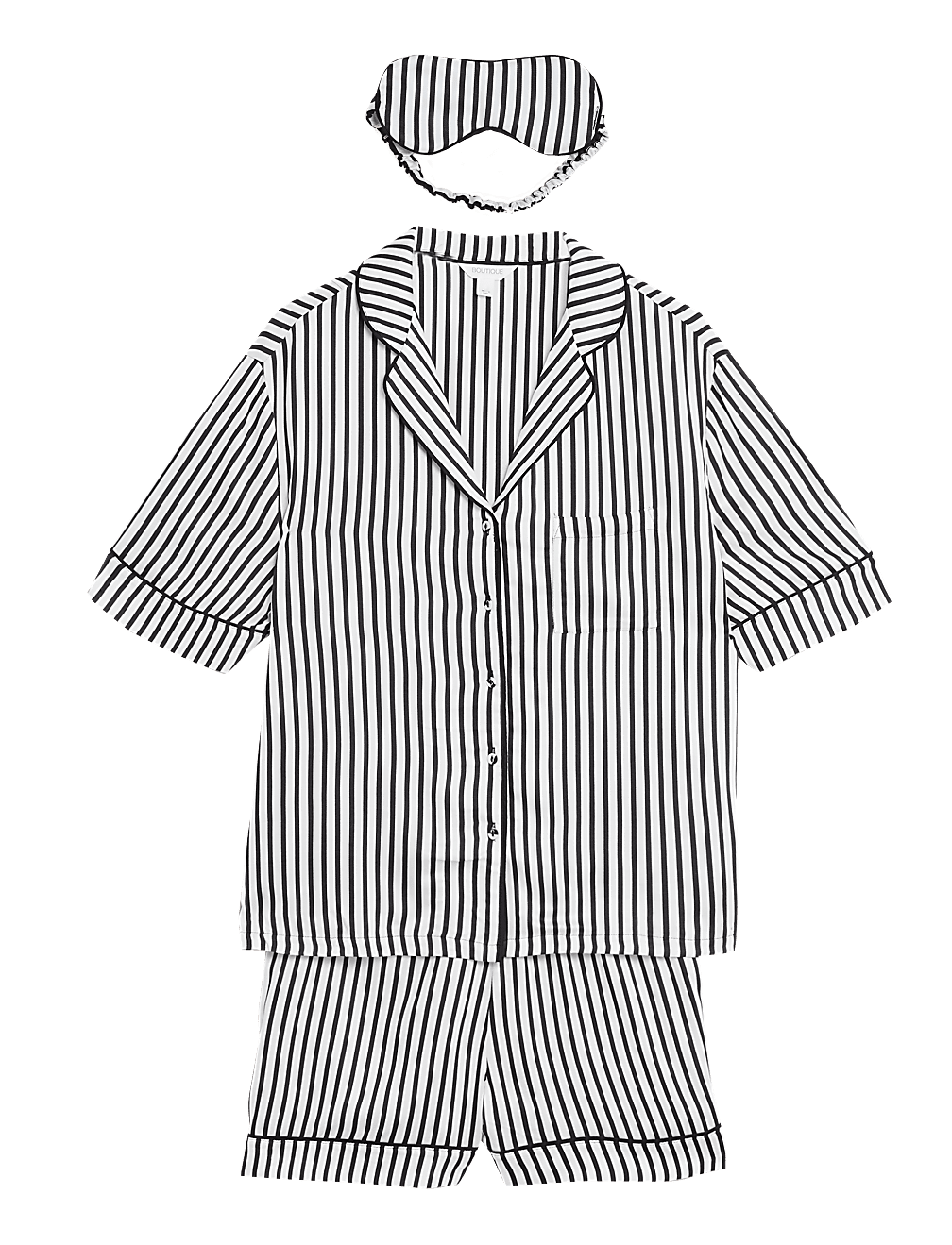 Stripe Shortie Set with Eye Mask