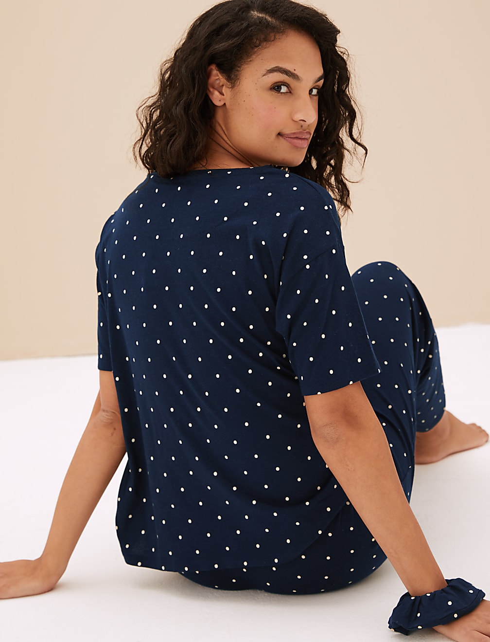 Cotton Modal Pyjama with Scrunchie