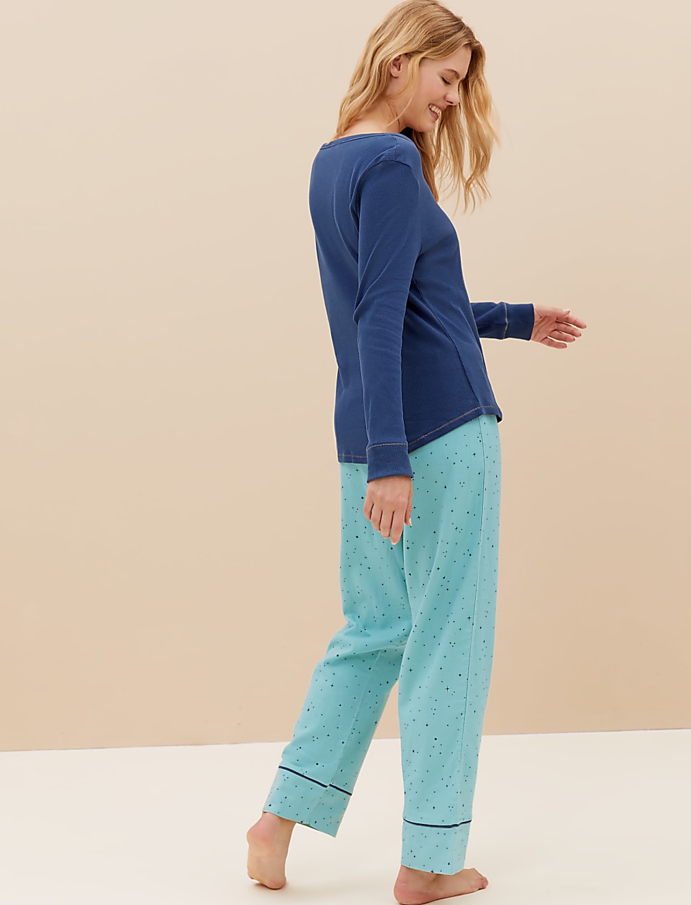 Pure Cotton Star Print Pyjama Set