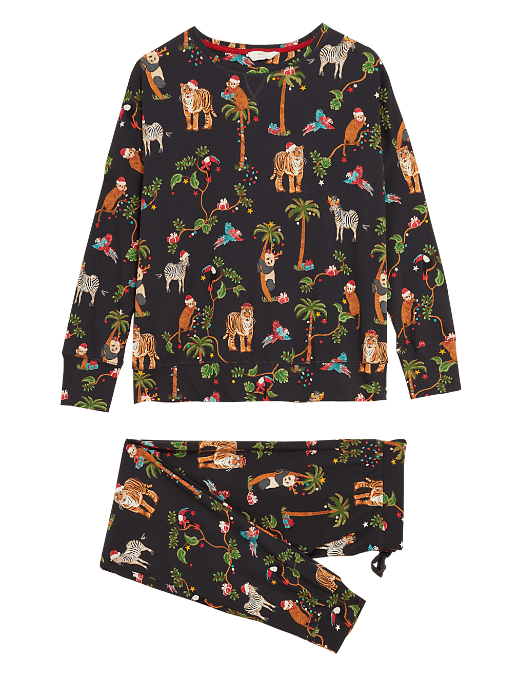 Women's Animal Print Family Christmas Pyjama Set