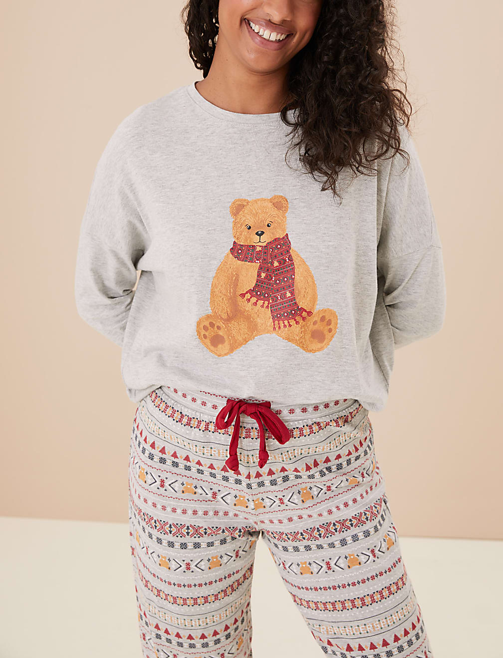 Women's Spencer Bear Family Chrismas Pyjama Set