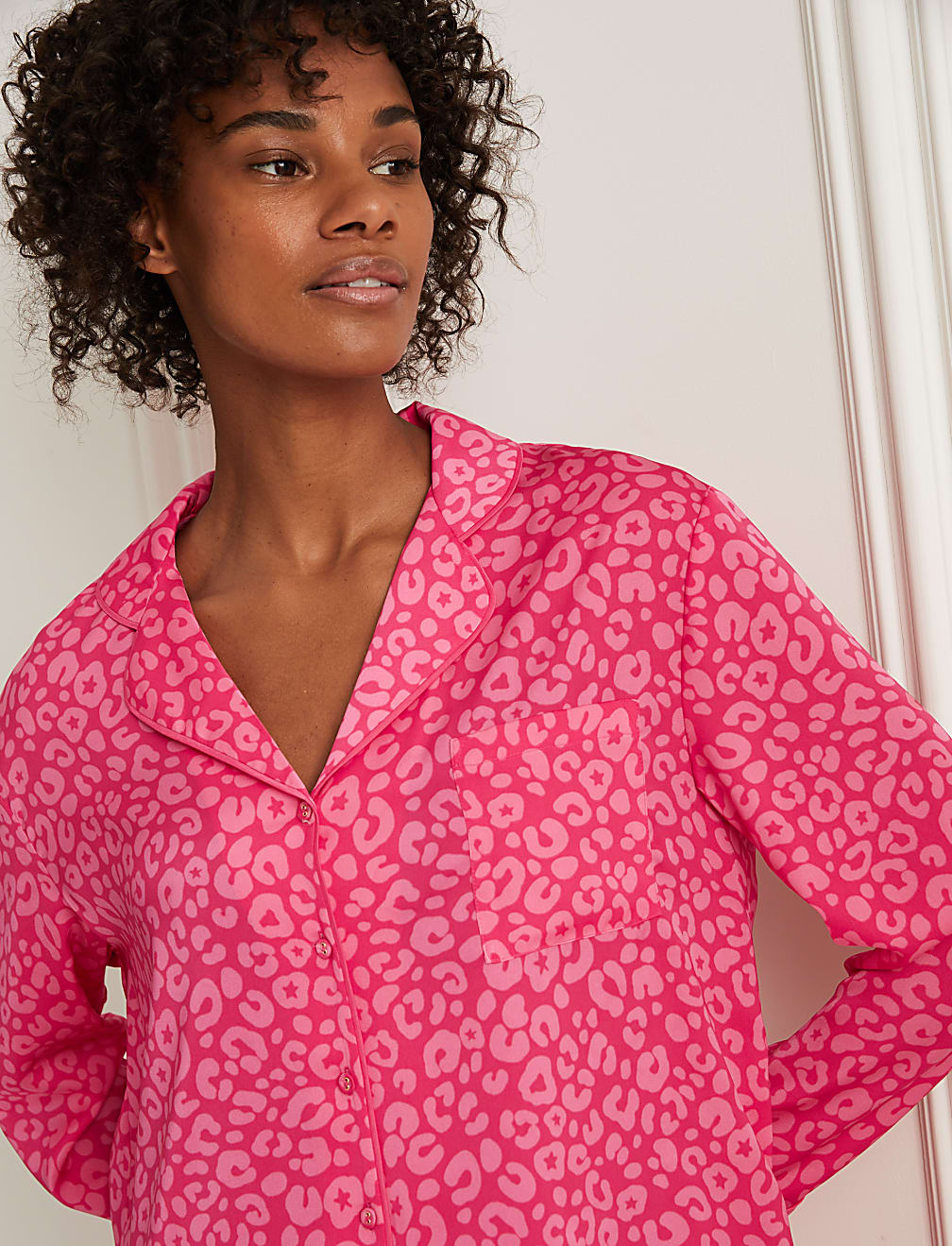 Dream Satin™ Leopard Print Pyjama Set