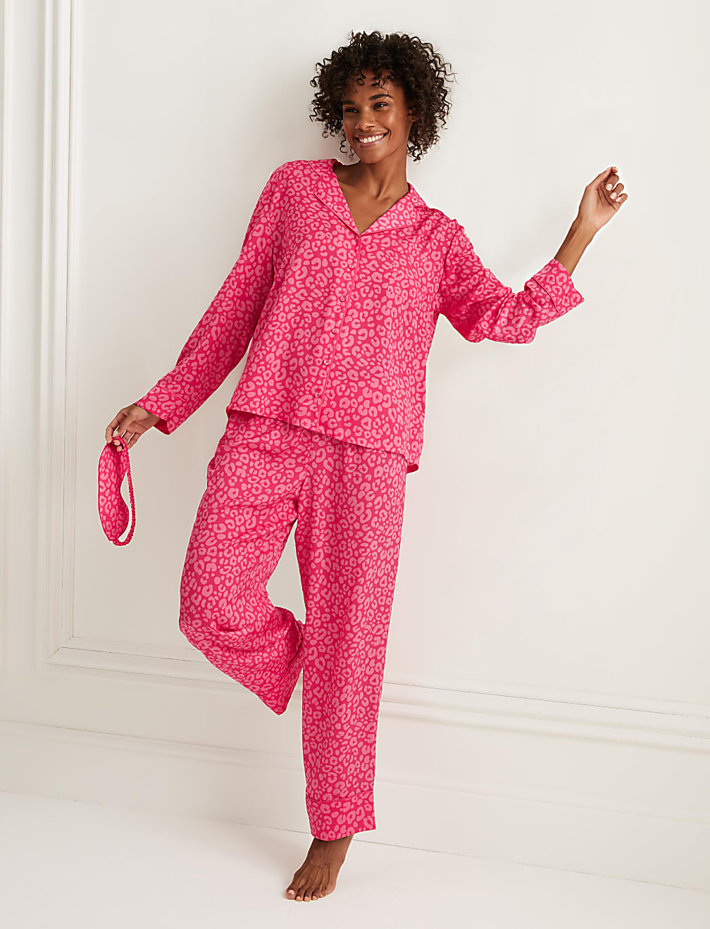 Dream Satin™ Leopard Print Pyjama Set