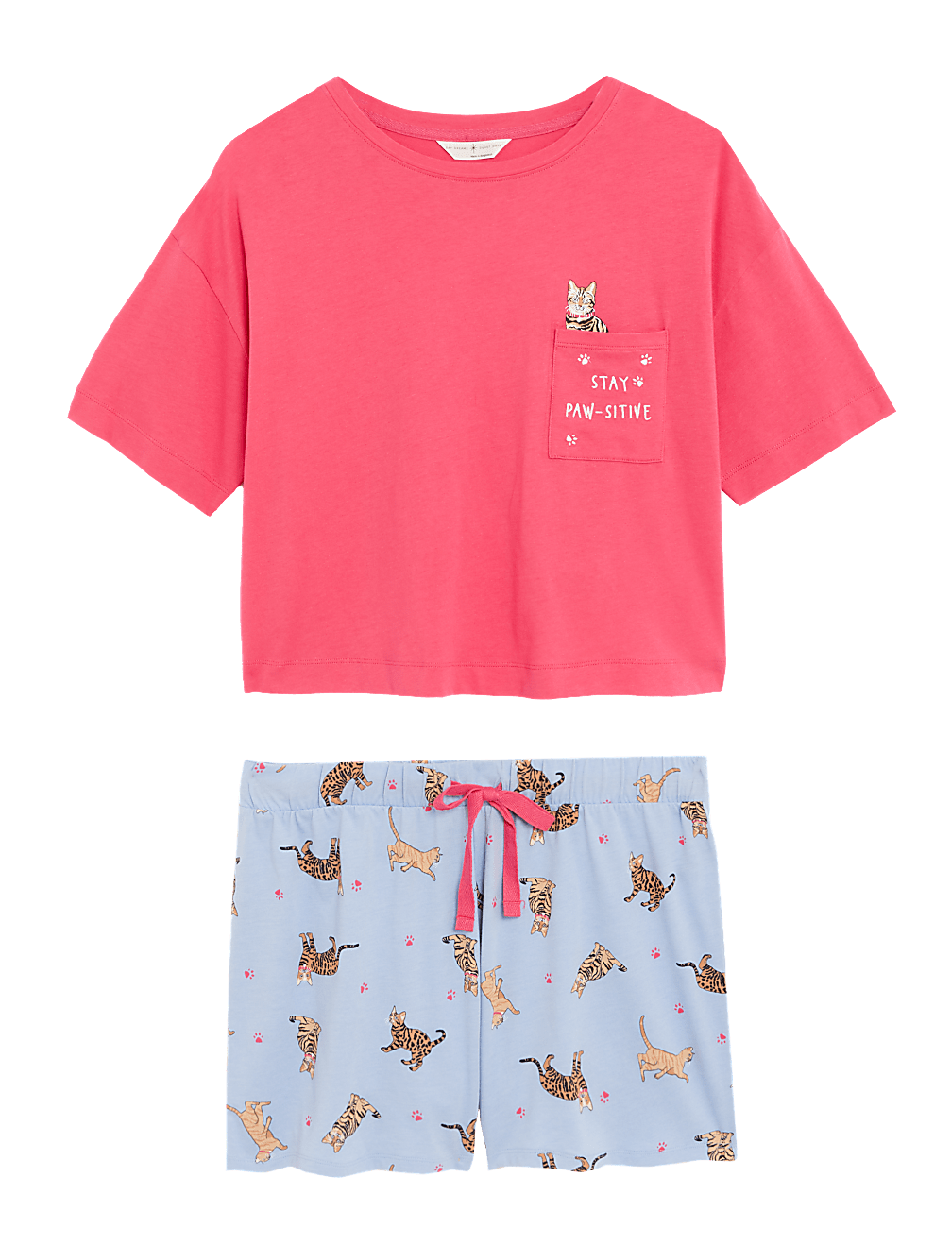 Cotton Rich Cat Shortie Set