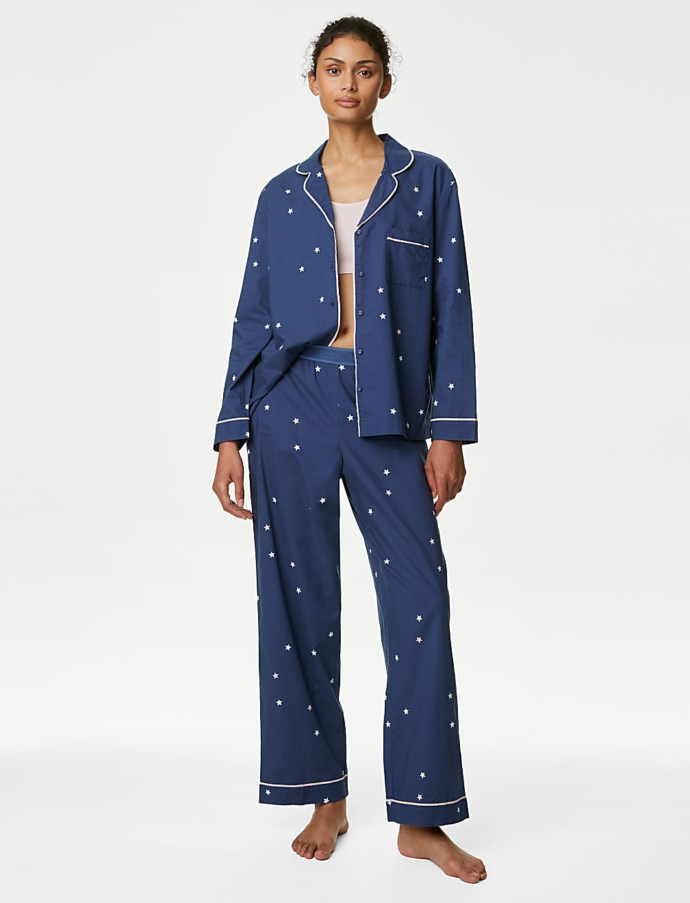 Pure Cotton Star Print Pyjama Set