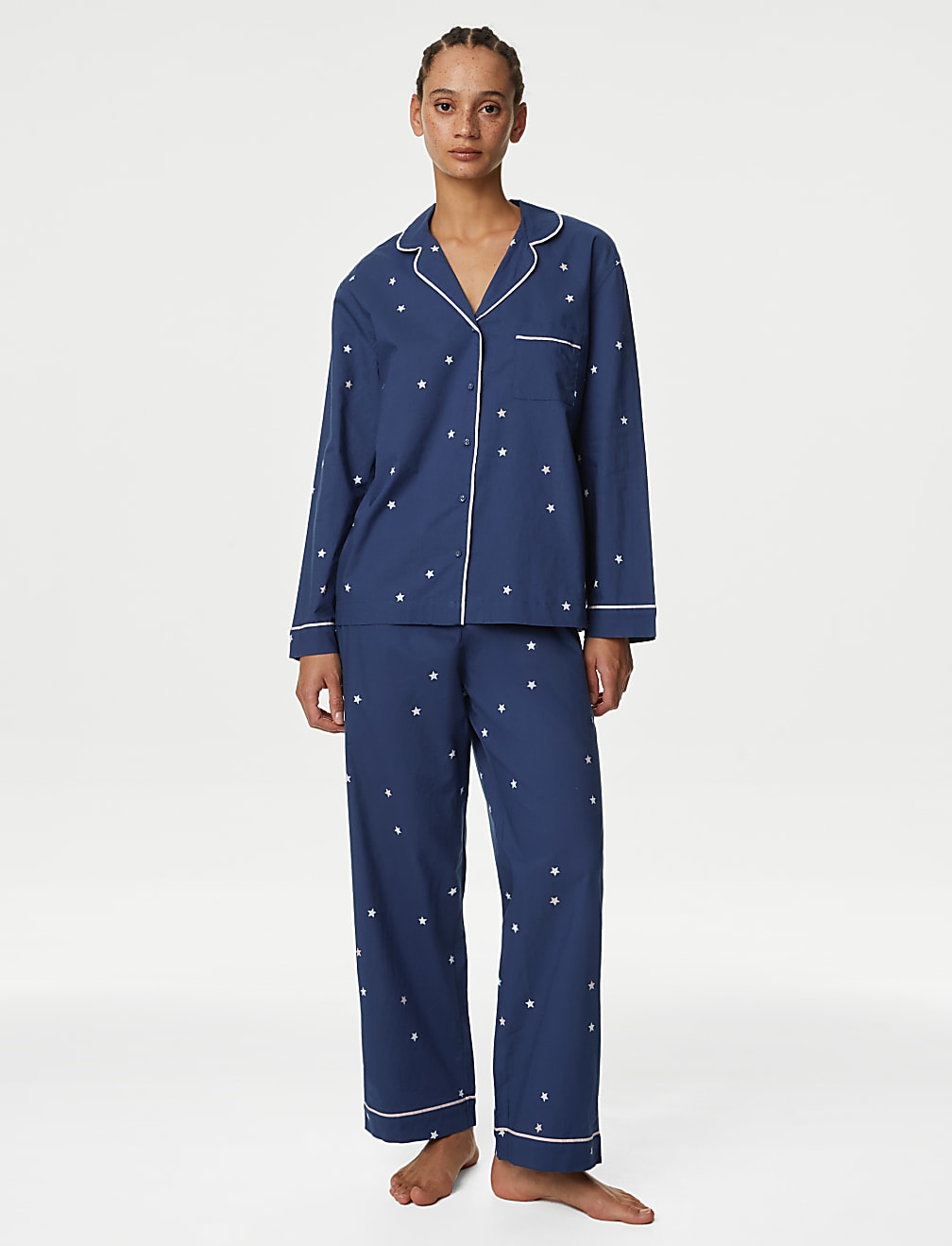 Pure Cotton Star Print Pyjama Set