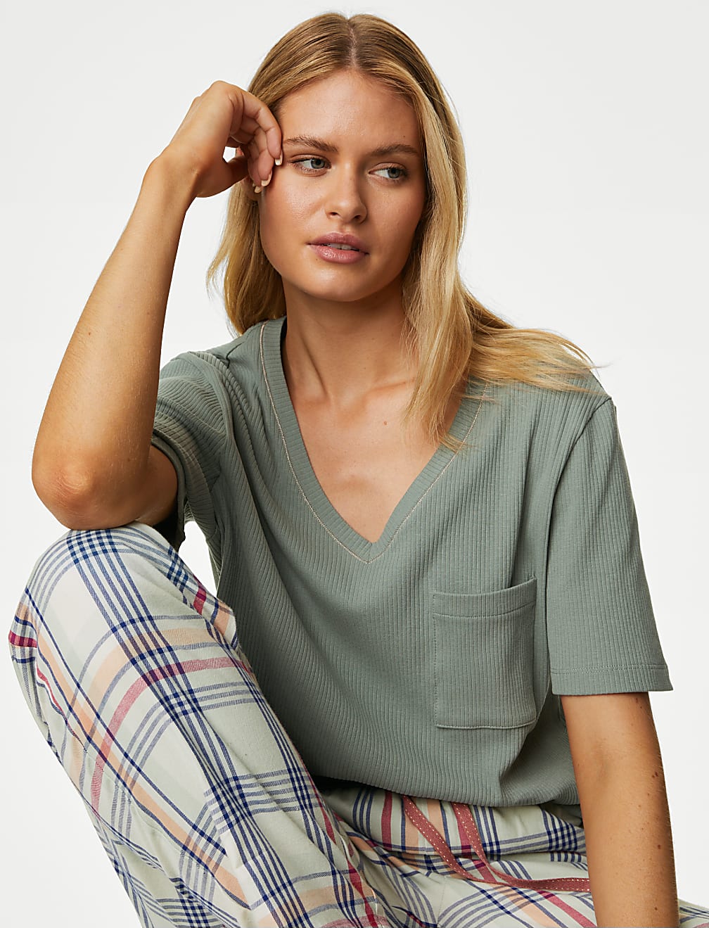 Cotton Rich Checked Pyjama Set