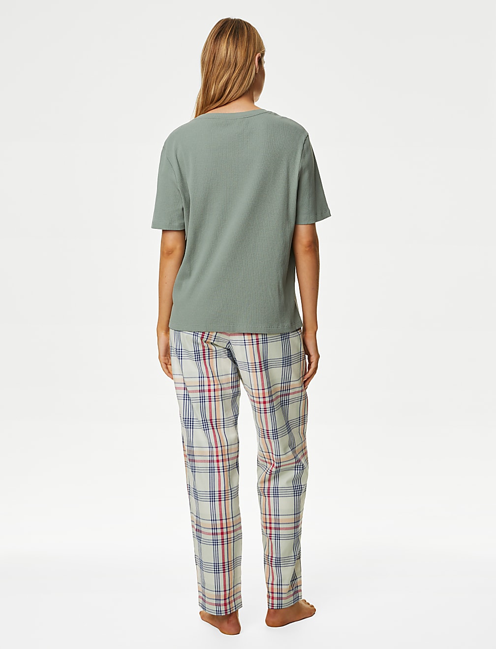 Cotton Rich Checked Pyjama Set
