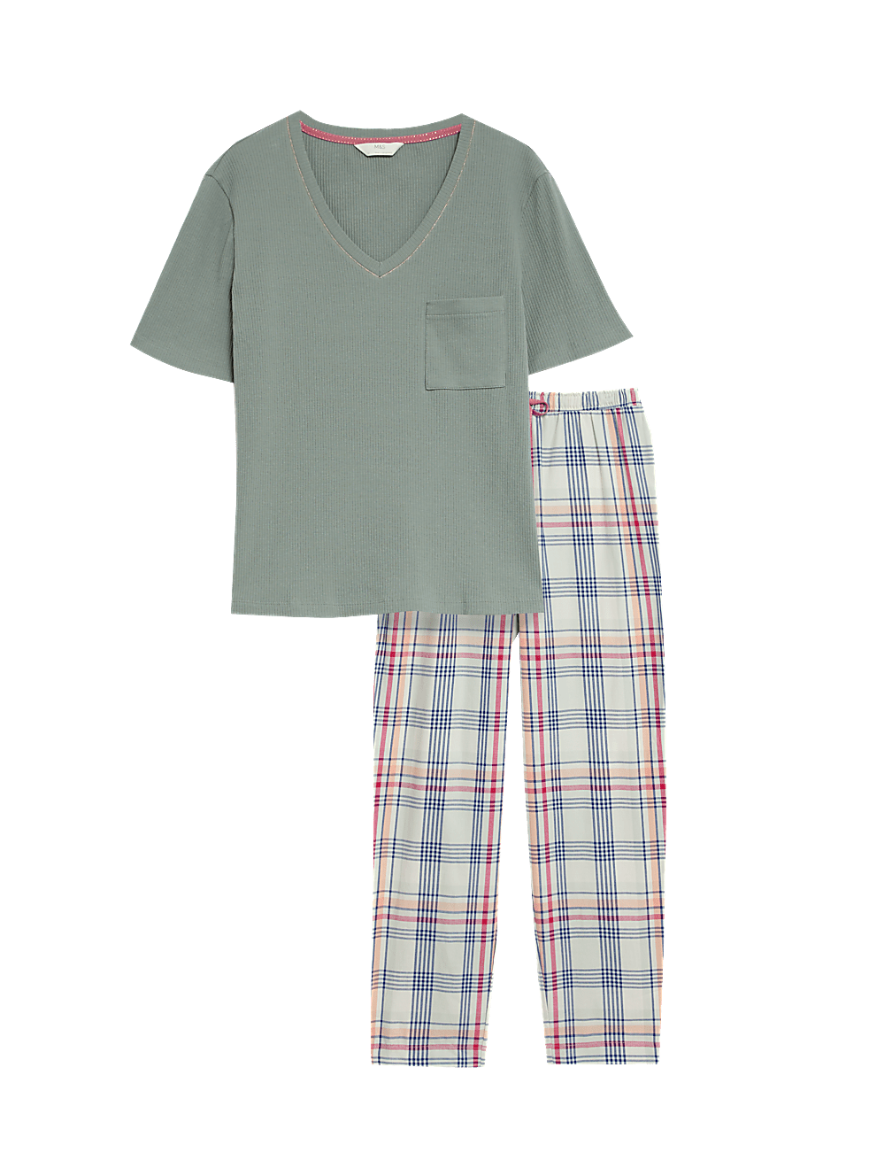 Cotton Rich Checked Pyjama Set