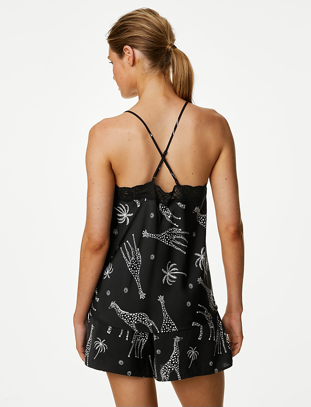 Dream Satin™ Giraffe Print Shortie Set