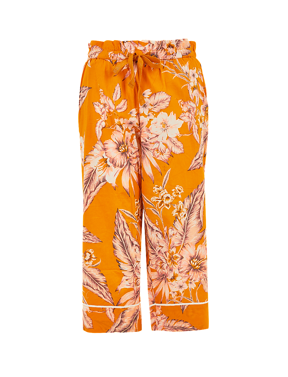 Cotton Floral Print Cropped Pyjama Bottoms