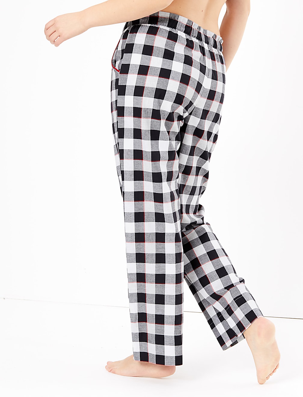 Pure Cotton Checked Pyjama Bottoms