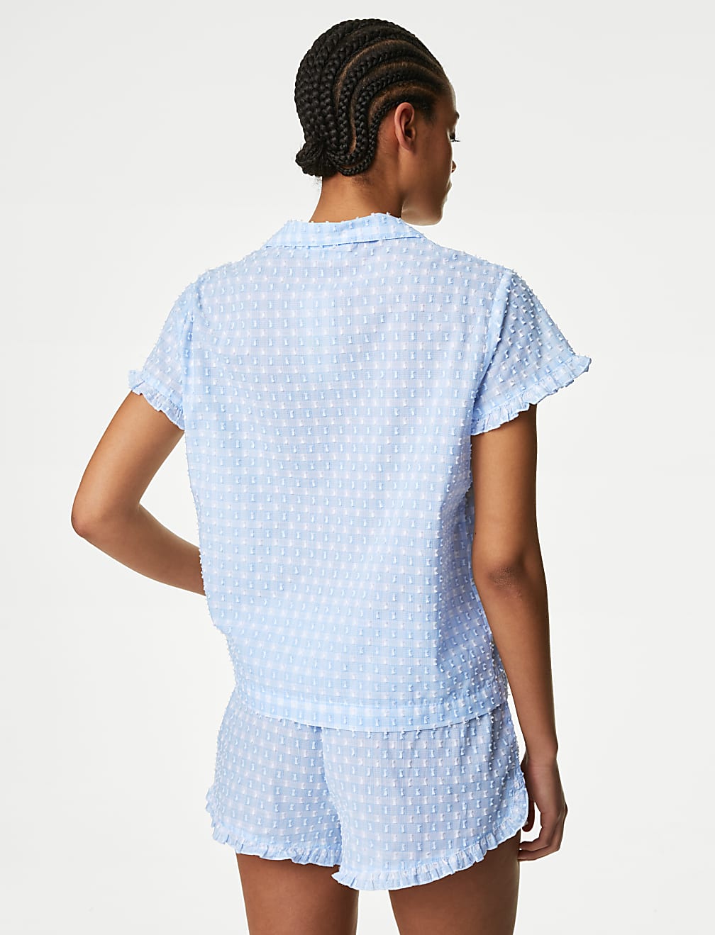 Pure Cotton Gingham Shortie Set