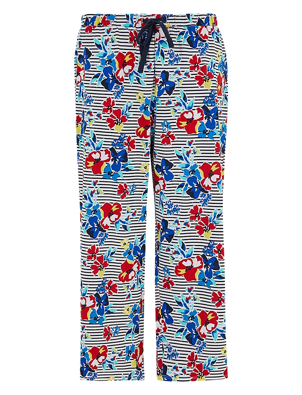 Cotton Floral Print Cropped Pyjama Bottoms