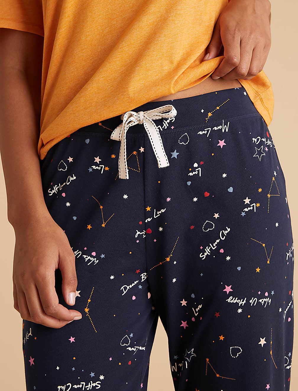 Pure Cotton Printed Cuffed Pyjama Pants