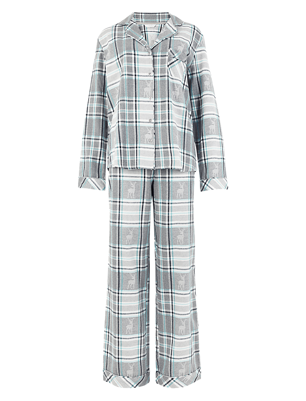 Pure Cotton Stag Print Pyjama Set