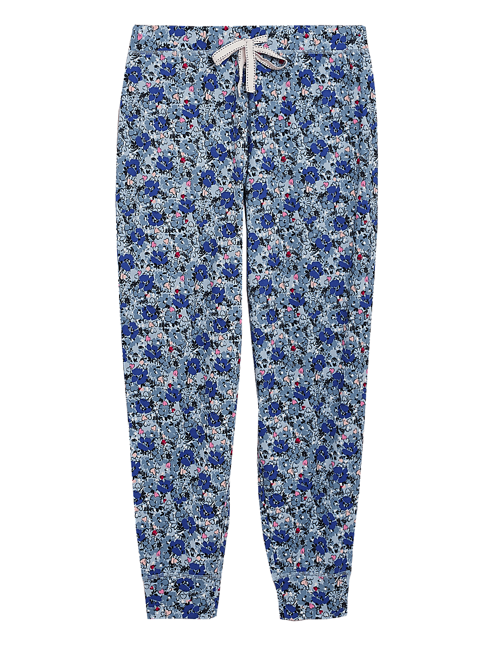 Cotton Floral Cuffed Pyjama Pants