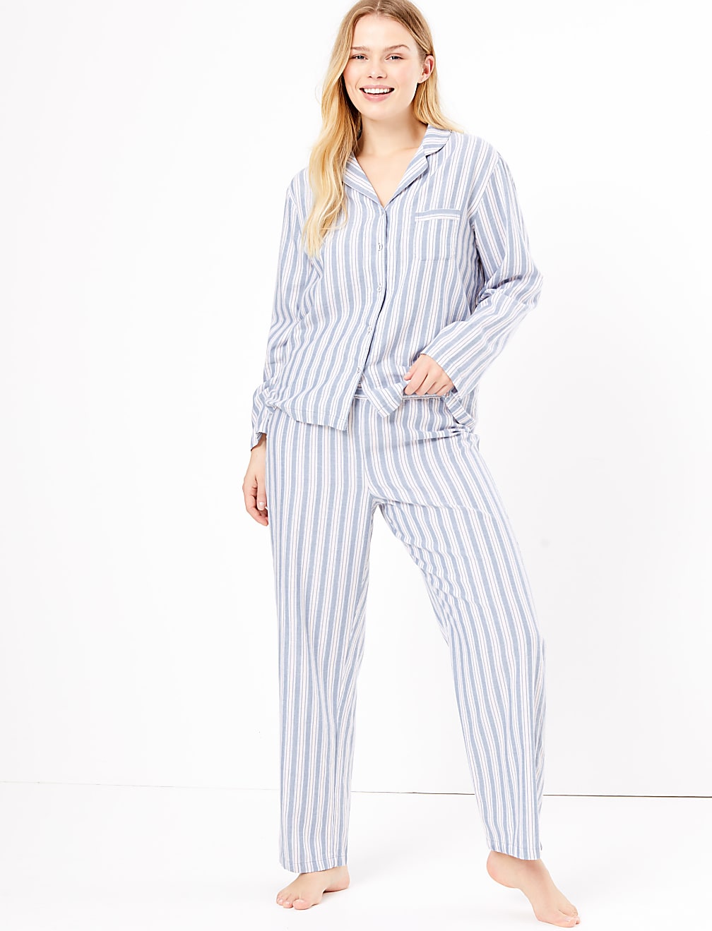 Pure Cotton Striped Pyjama Set