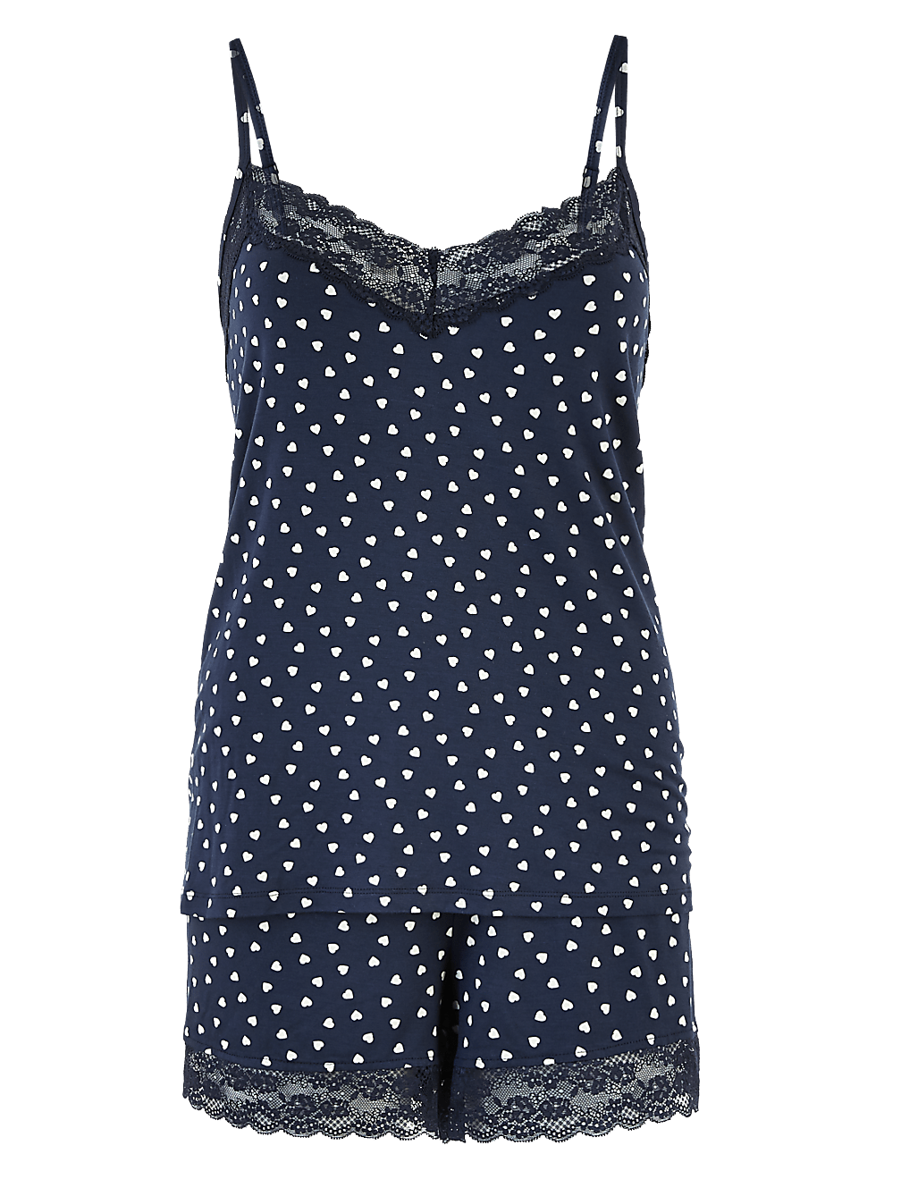 Heart Print Camisole Pyjama Set