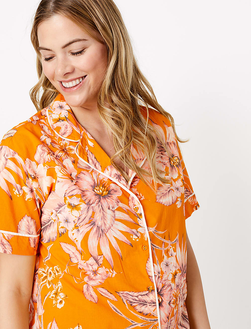 Cotton Tropical Print Pyjama Set