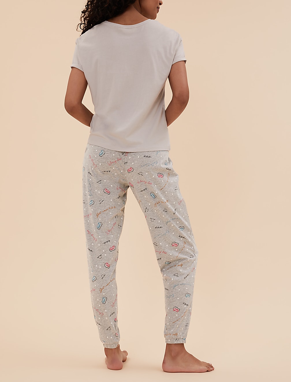 Cotton Printed Cuff Jogger