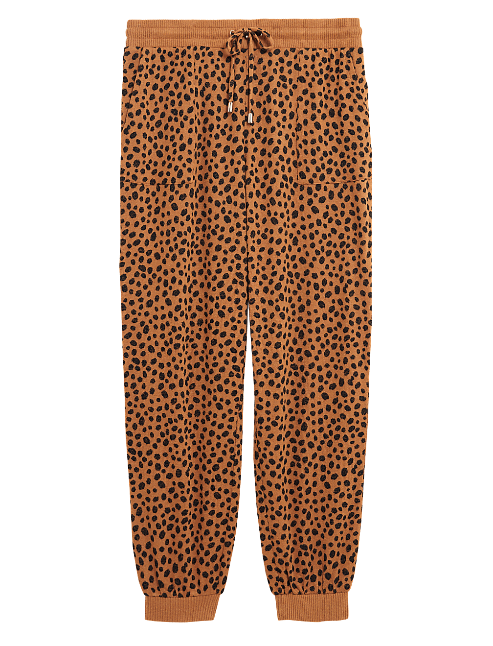 Cosy Knit Lounge Cheetah Cuff Joggers