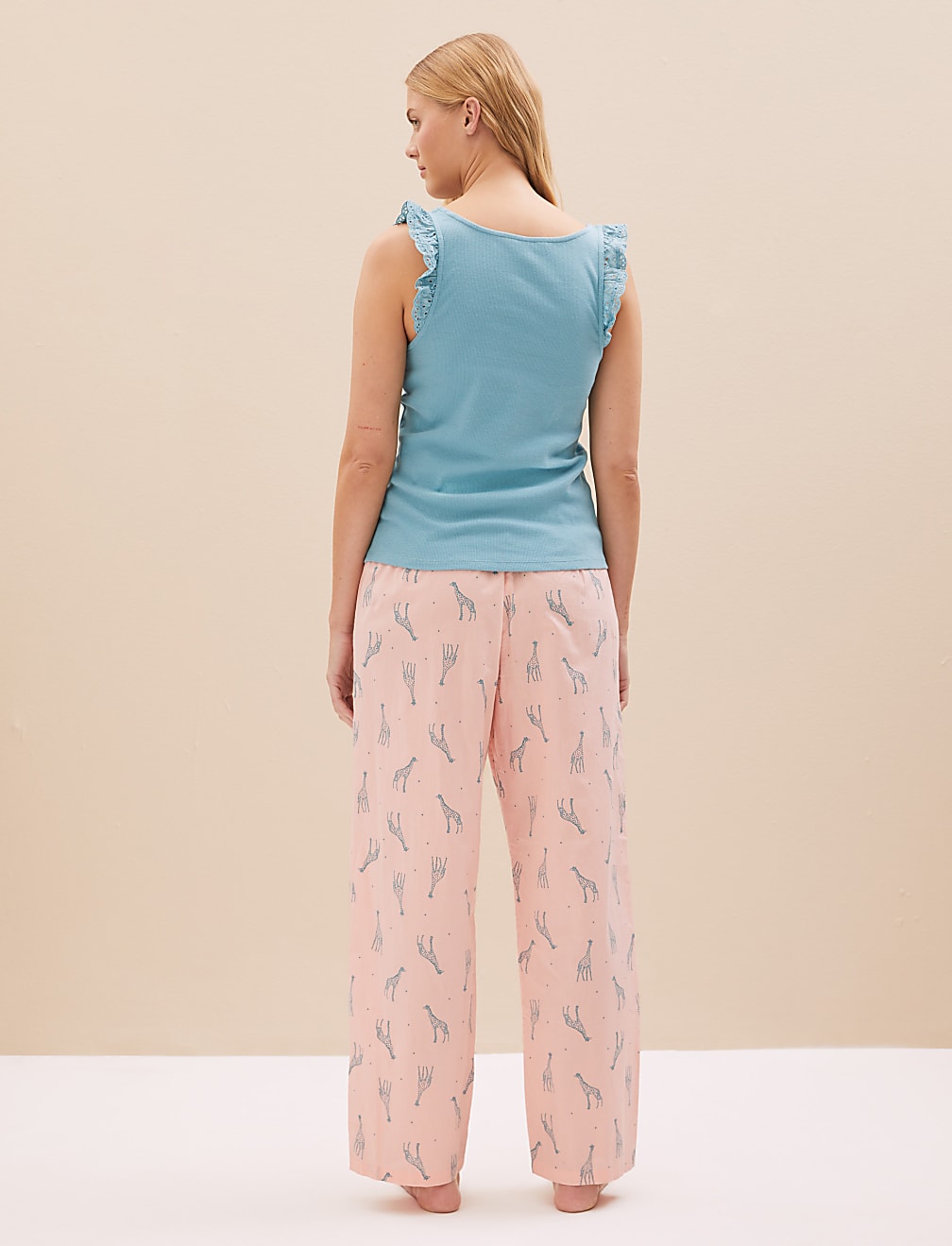 Pure Cotton Giraffe Print Pyjama Bottoms