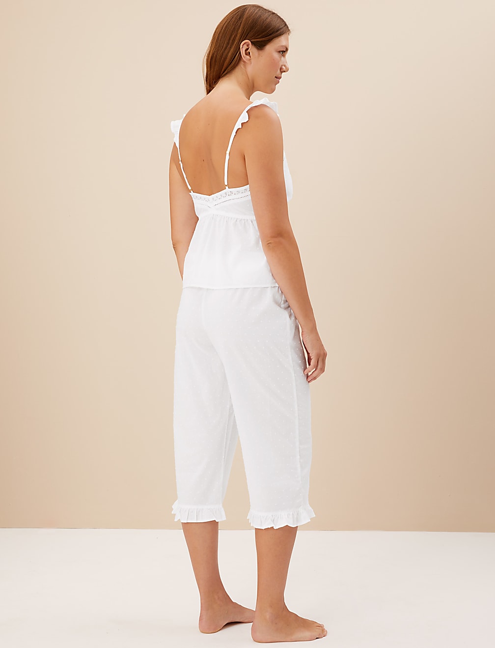 Pure Cotton Cropped Pyjama Bottoms