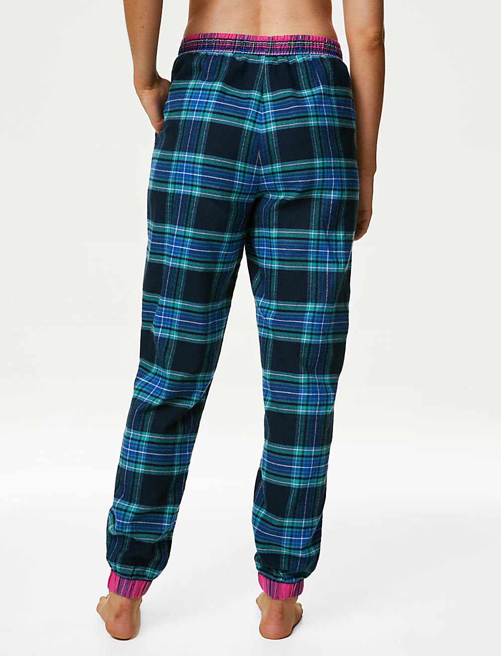 Pure Cotton Checked Pyjama Bottoms