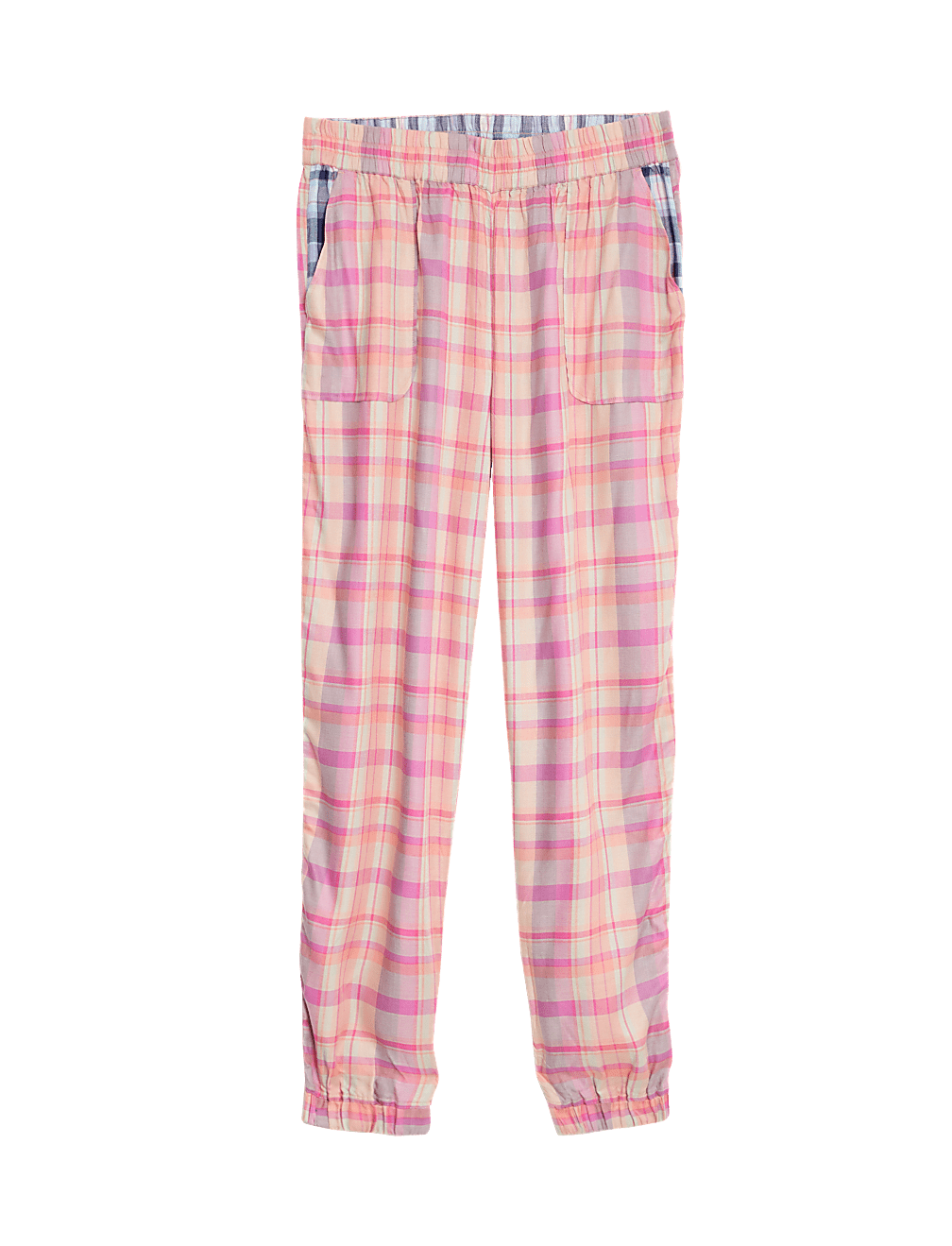 Checked Cuffed Hem Pyjama Bottoms