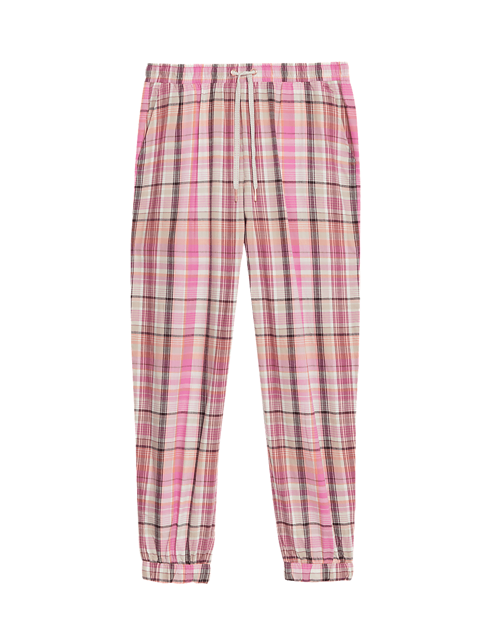 Pure Cotton Checked Pyjama Bottoms