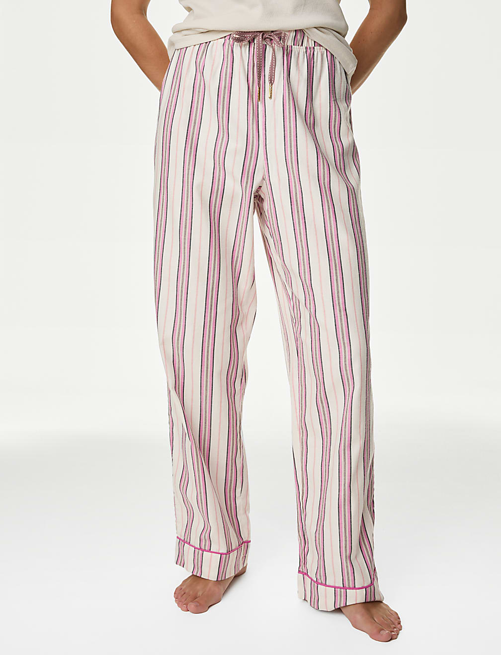 Pure Cotton Striped Pyjama Bottoms