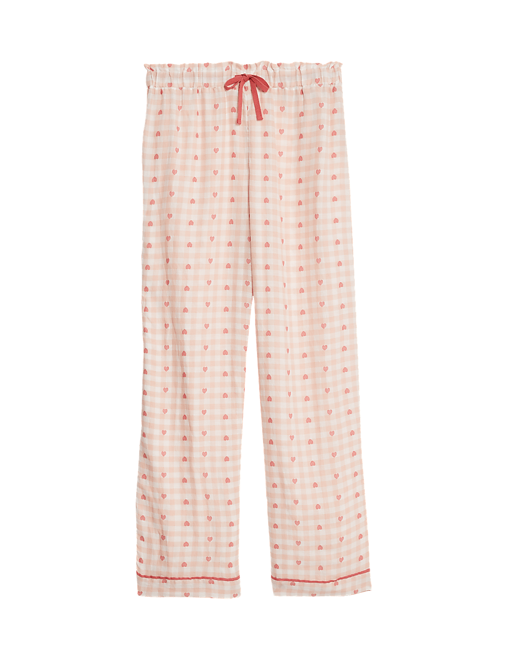 Cotton Rich Checked Heart Pyjama Bottoms