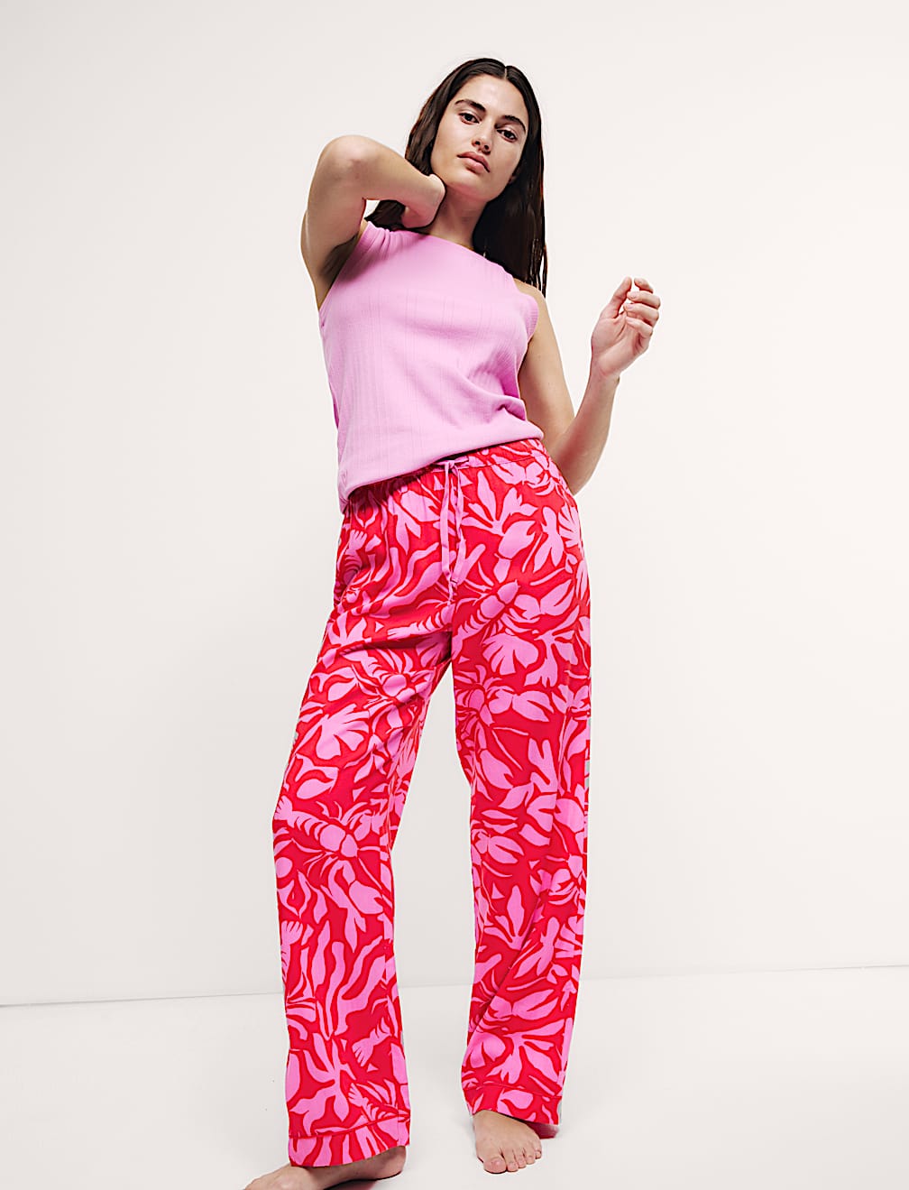 Cotton Blend Lobster Print Pyjama Bottoms