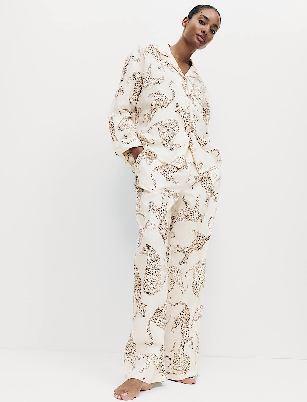 Pure Cotton Animal Print Pyjama Bottoms