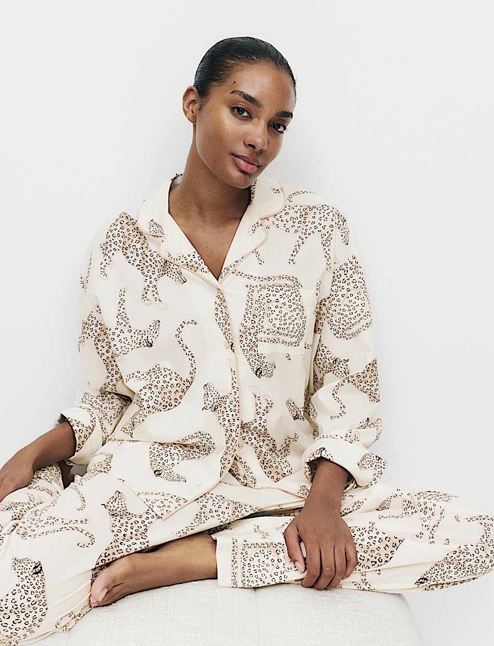 Pure Cotton Animal Print Pyjama Bottoms