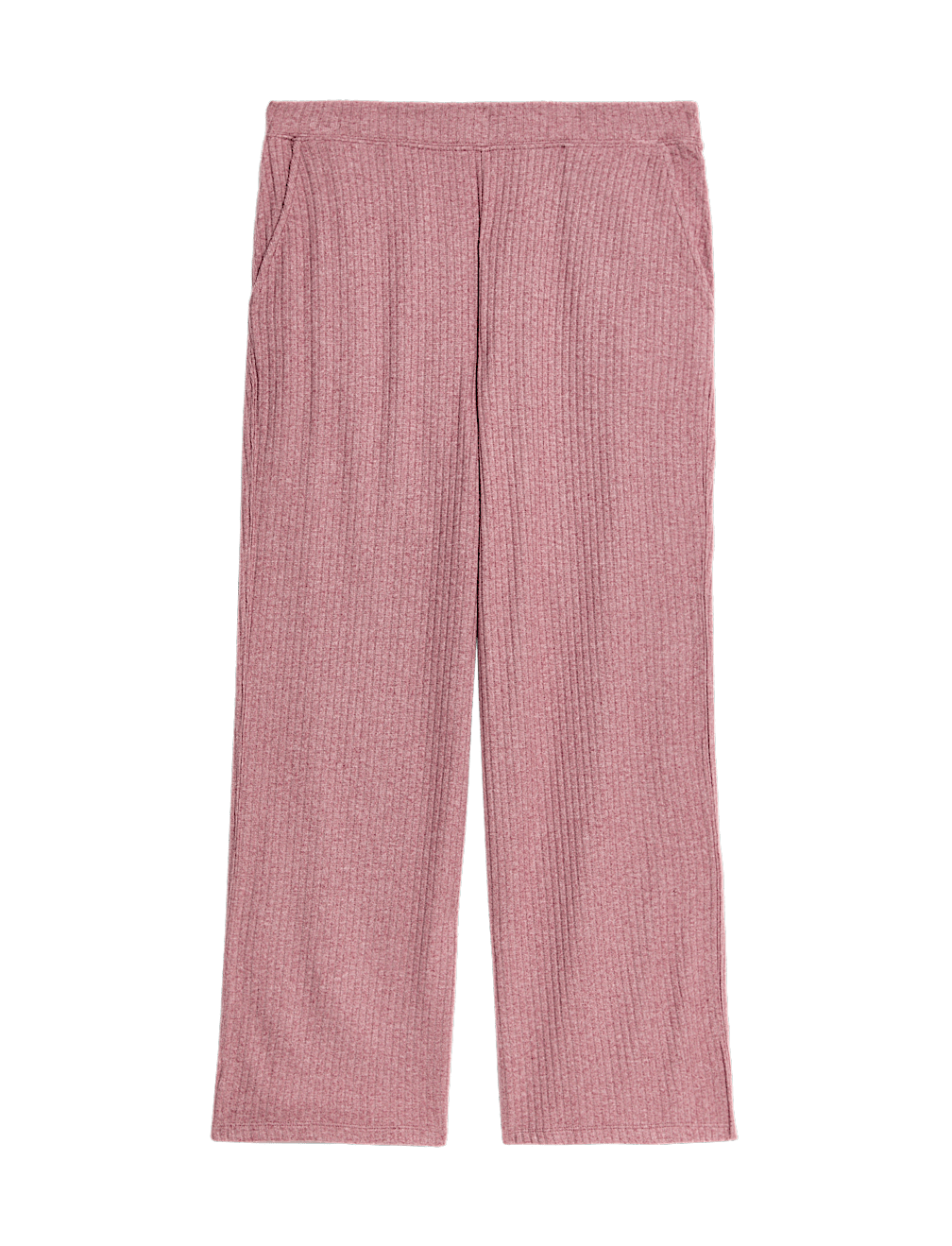Ribbed Wide Leg Pyjama Bottoms