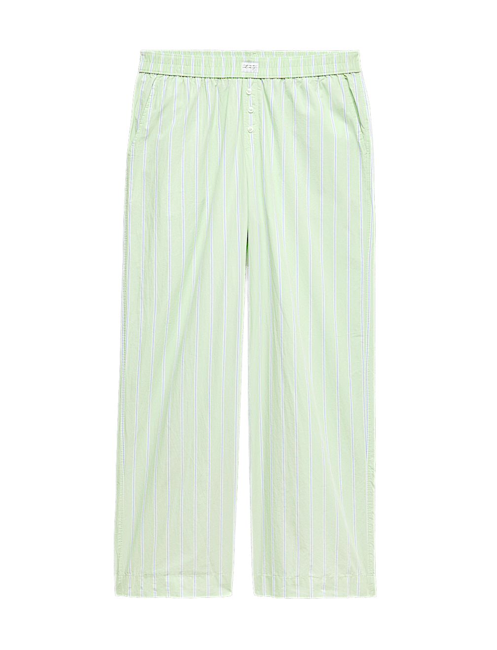 Pure Cotton Striped Wide Leg Pyjama Bottoms