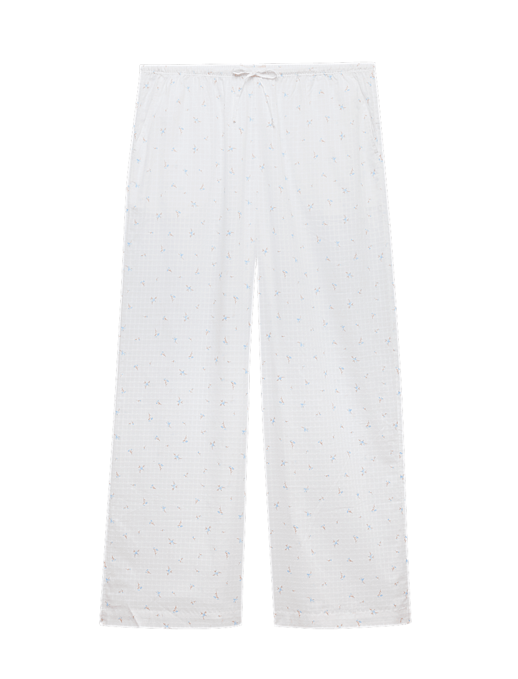 Pure Cotton Floral Check Pyjama Bottoms