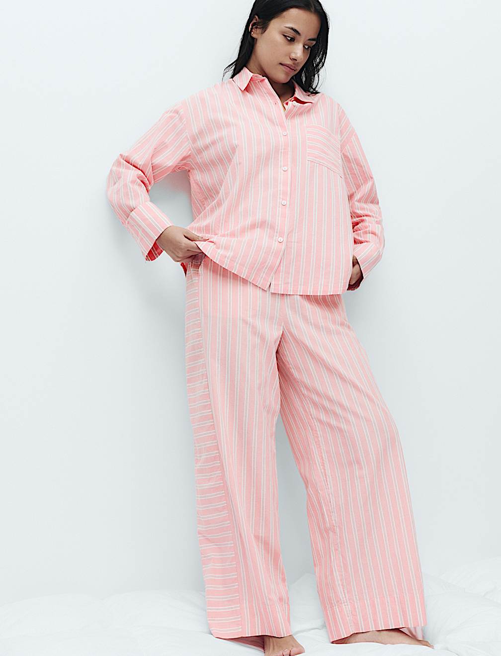 Pure Cotton Cambric Striped Pyjama Bottoms