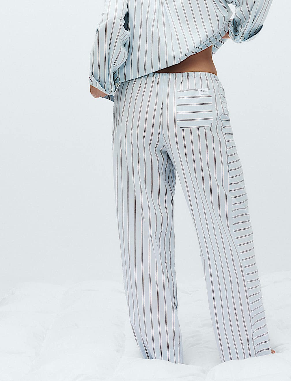 Pure Cotton Cambric Striped Pyjama Bottoms