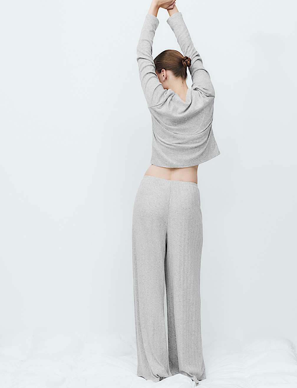 Pointelle Wide Leg Lounge Bottoms