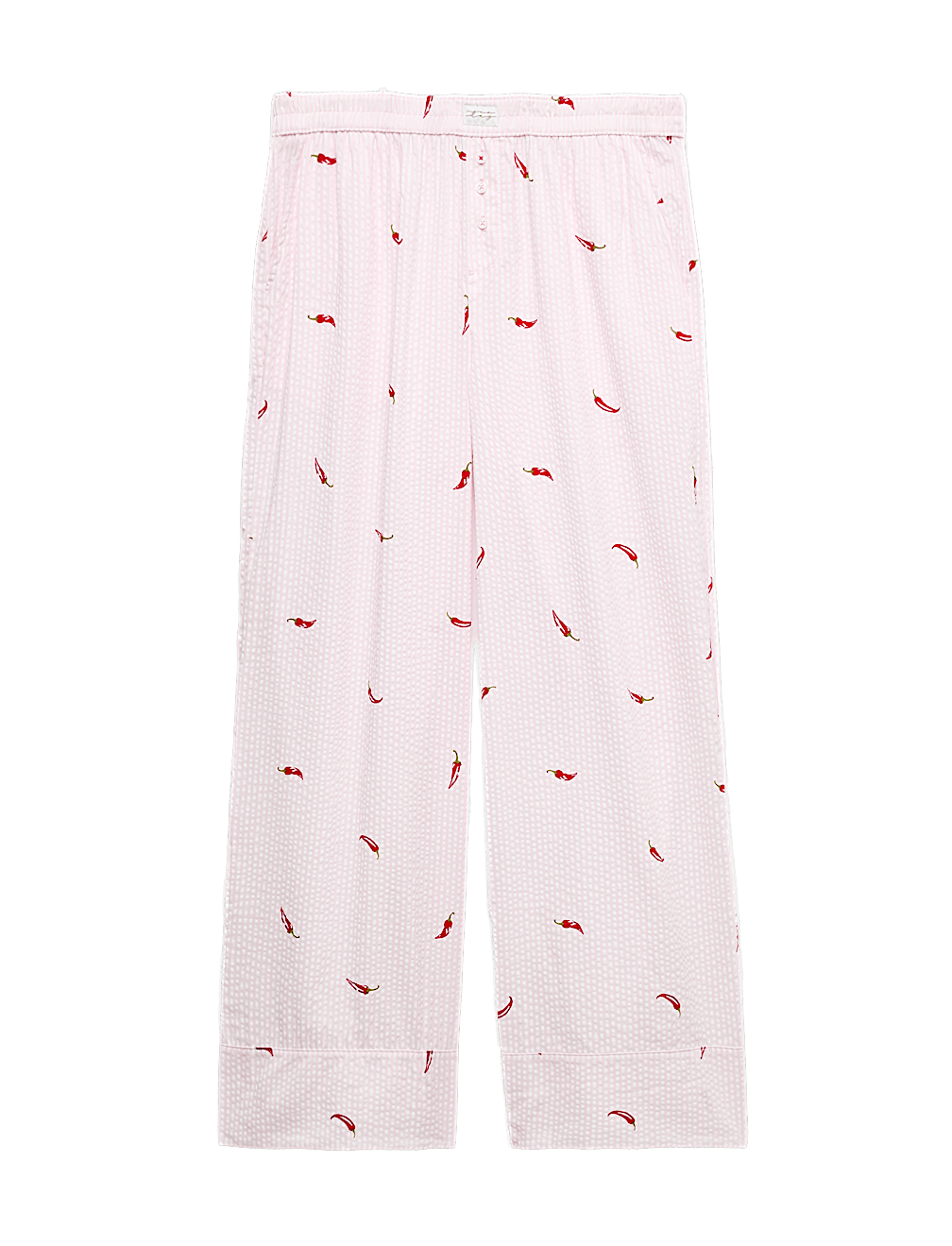 Cotton Modal Seersucker Chilli Pyjama Bottoms