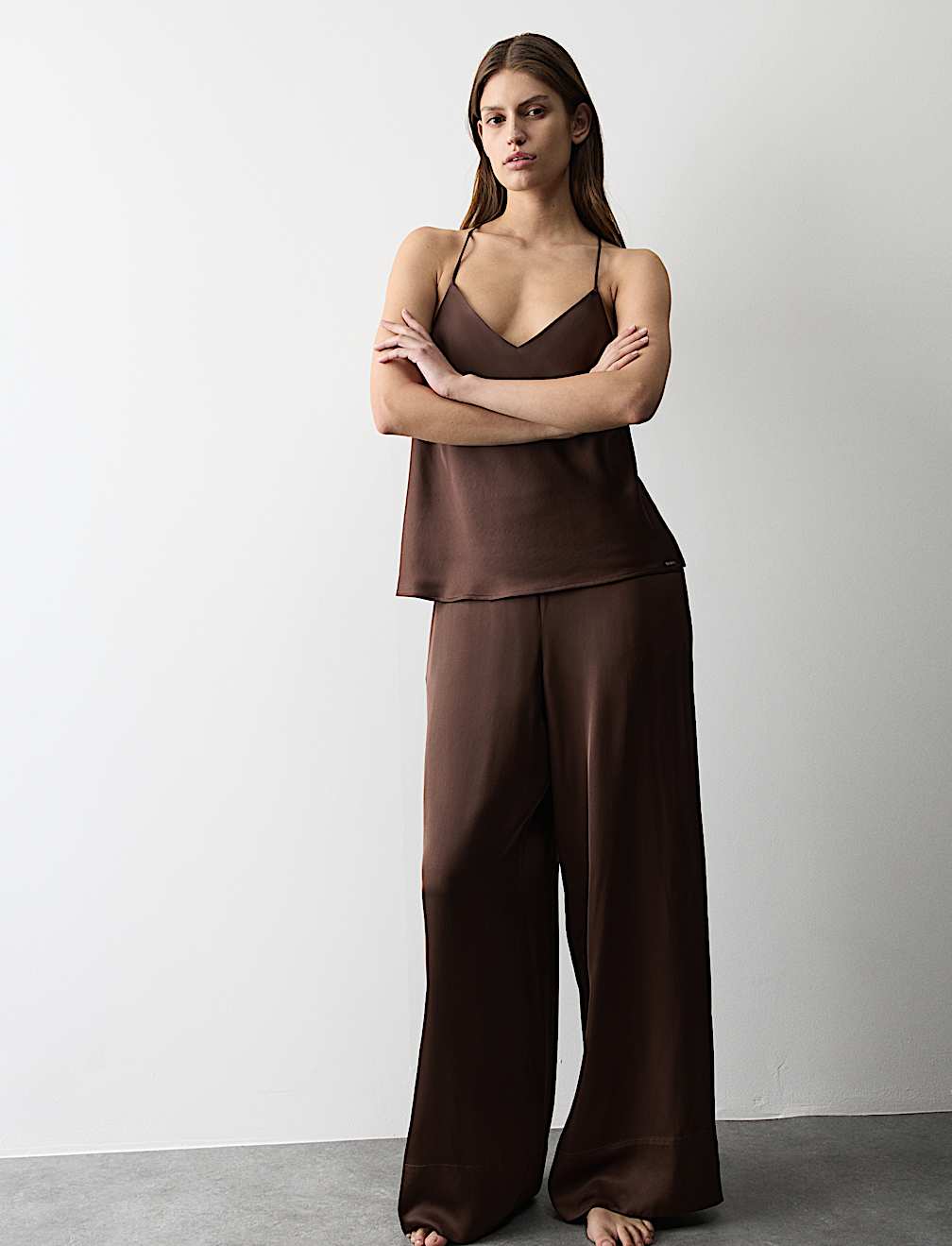 Satin Wide Leg Bottoms