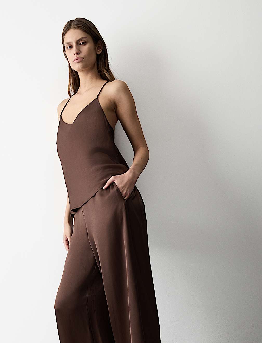 Satin Wide Leg Bottoms