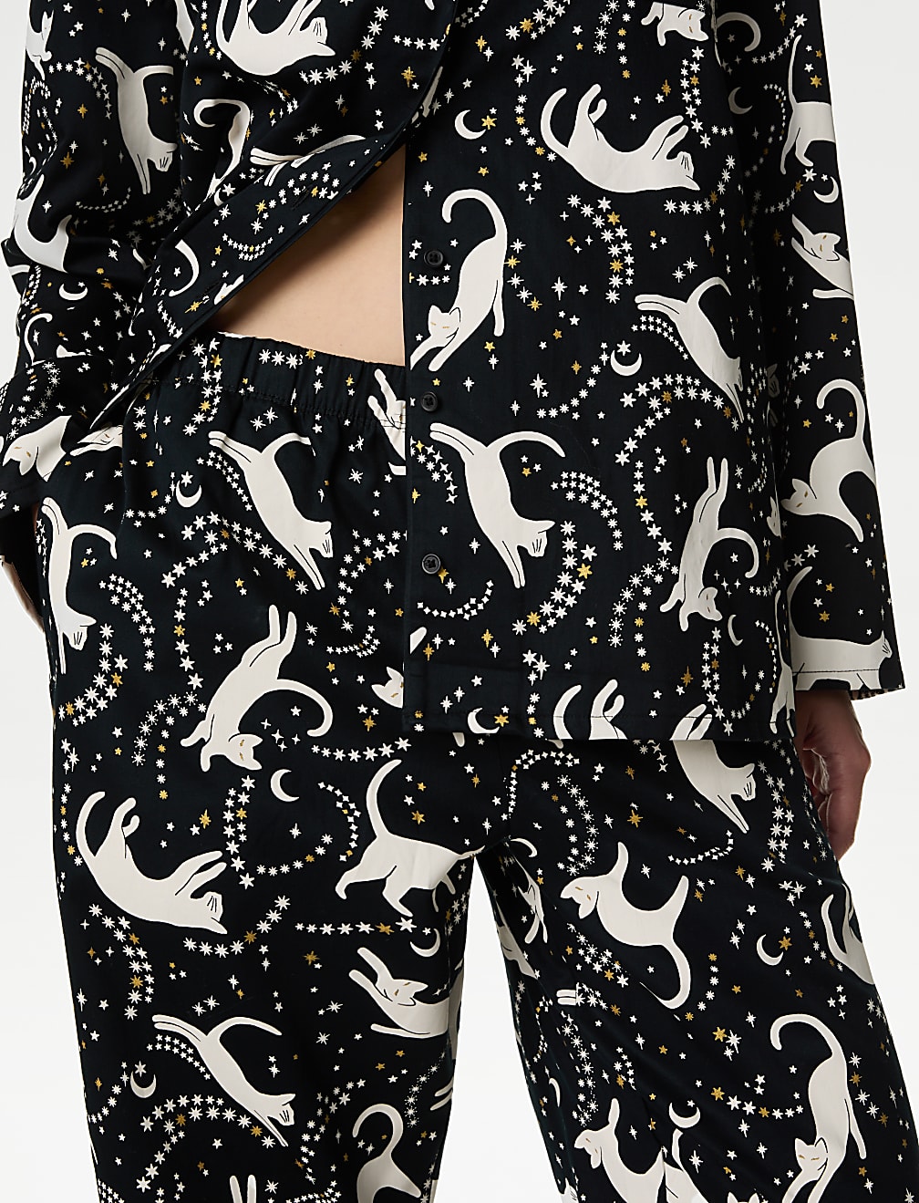 Pure Cotton Cat Print Pyjama Set