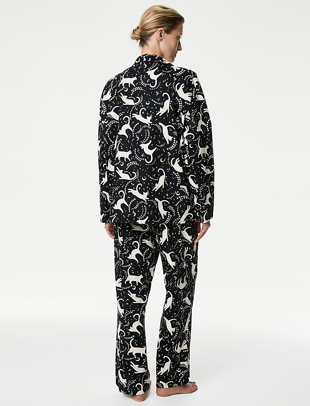 Pure Cotton Cat Print Pyjama Set