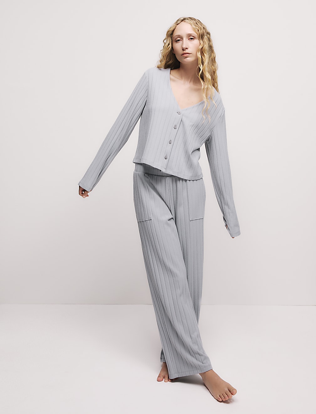 Brushed Knit Rib Lounge Set