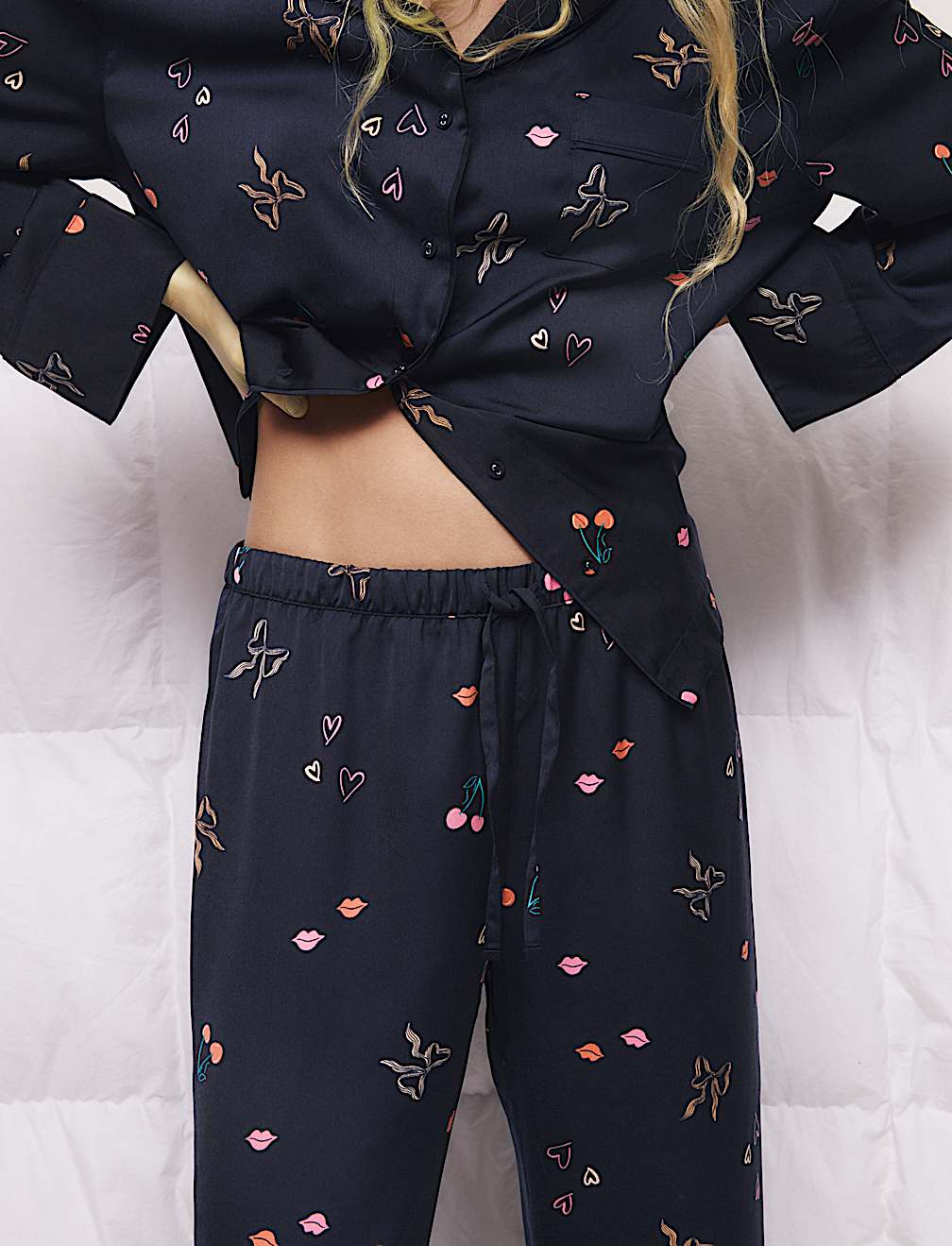 Dream Satin™ Printed Revere Pyjama Set